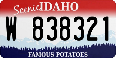 ID license plate W838321