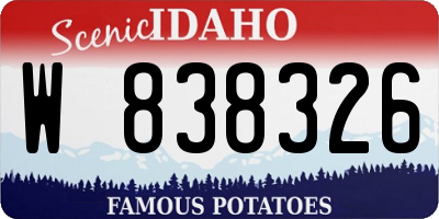 ID license plate W838326
