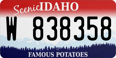 ID license plate W838358