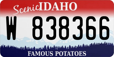 ID license plate W838366