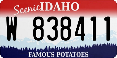 ID license plate W838411