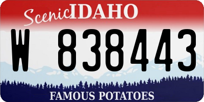 ID license plate W838443