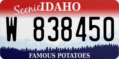 ID license plate W838450