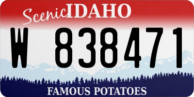 ID license plate W838471