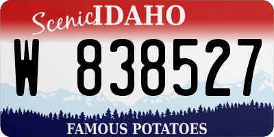 ID license plate W838527