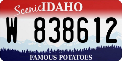 ID license plate W838612