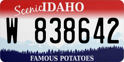 ID license plate W838642