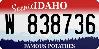 ID license plate W838736