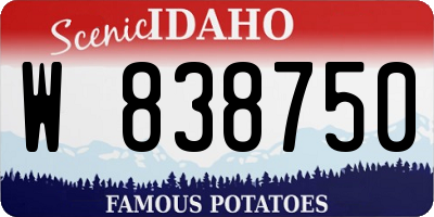 ID license plate W838750