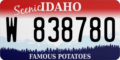 ID license plate W838780