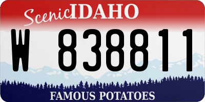 ID license plate W838811