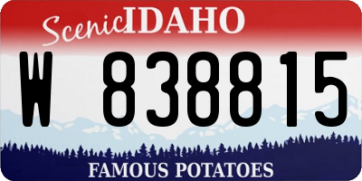 ID license plate W838815