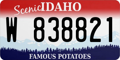 ID license plate W838821