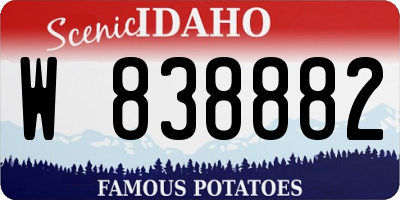 ID license plate W838882