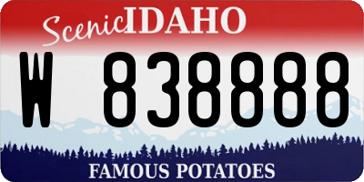 ID license plate W838888