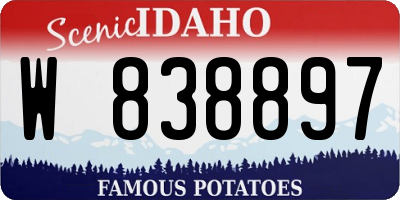 ID license plate W838897