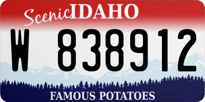 ID license plate W838912