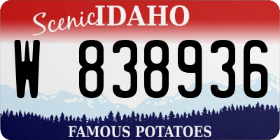 ID license plate W838936