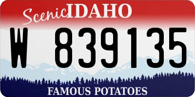 ID license plate W839135