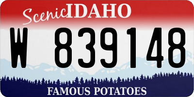 ID license plate W839148