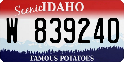 ID license plate W839240