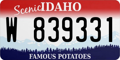 ID license plate W839331