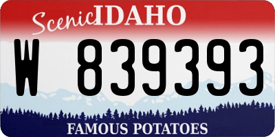ID license plate W839393