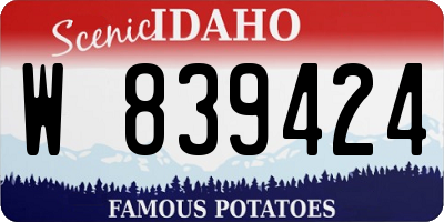 ID license plate W839424