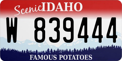 ID license plate W839444