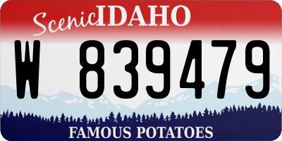 ID license plate W839479