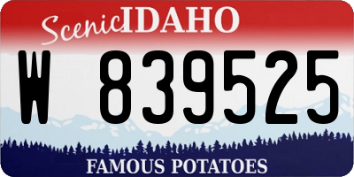 ID license plate W839525