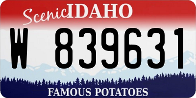 ID license plate W839631