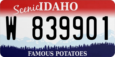 ID license plate W839901