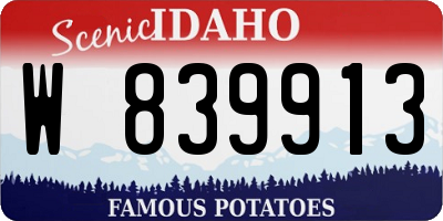 ID license plate W839913