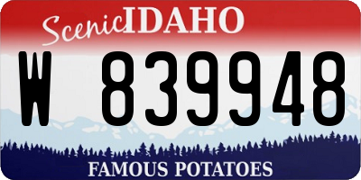 ID license plate W839948