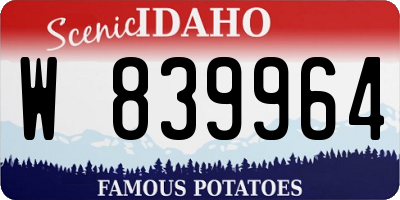 ID license plate W839964