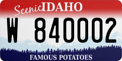 ID license plate W840002