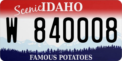 ID license plate W840008