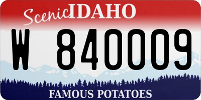 ID license plate W840009