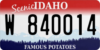 ID license plate W840014