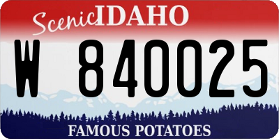 ID license plate W840025