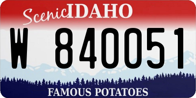ID license plate W840051