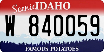 ID license plate W840059