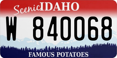 ID license plate W840068
