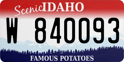 ID license plate W840093