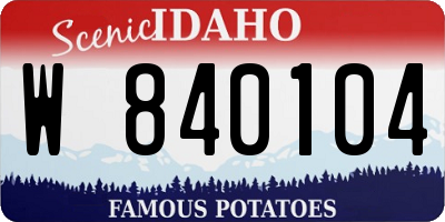 ID license plate W840104