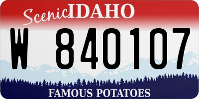 ID license plate W840107