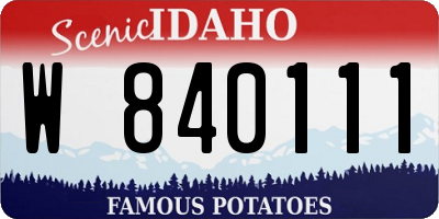 ID license plate W840111