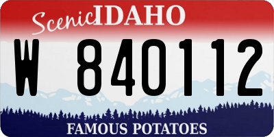 ID license plate W840112