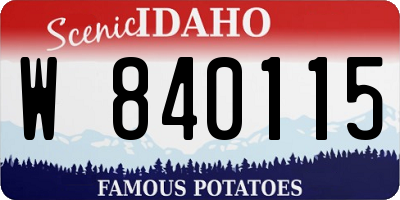 ID license plate W840115
